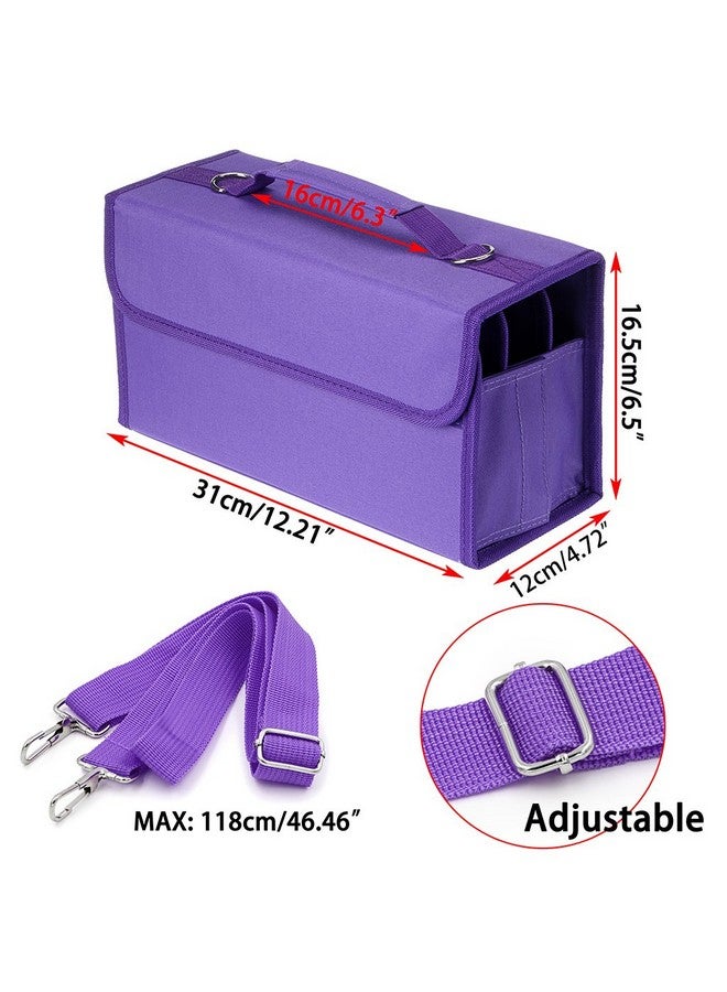 BTSKY Handy 80 Slot Carrying Lipstick Organizer Marker Case Holder For Touch Spectrum Noir Paint S Purple - Image 4