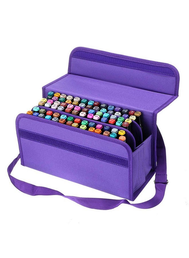 BTSKY Handy 80 Slot Carrying Lipstick Organizer Marker Case Holder For Touch Spectrum Noir Paint S Purple - Image 1
