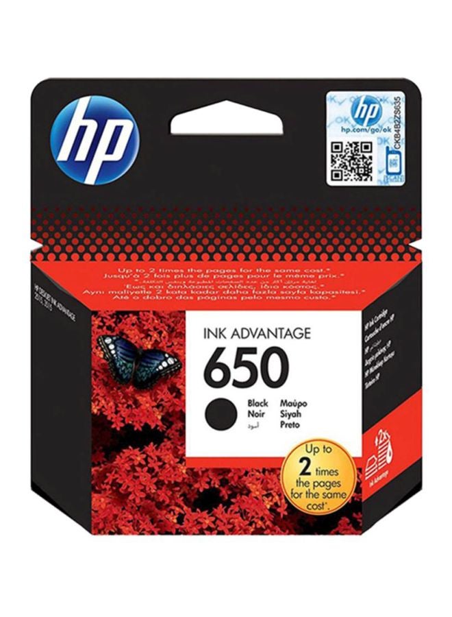 HP 650 Ink Cartridge 650 Black - Image 2