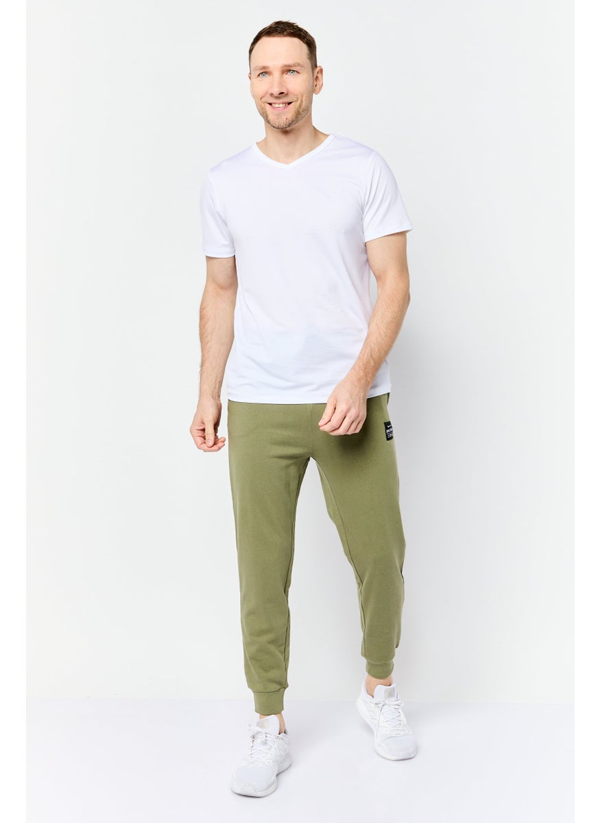 Paul Frank Men Regular Fit Brand Logo Sweatpant Pants, Olive  - Image 4