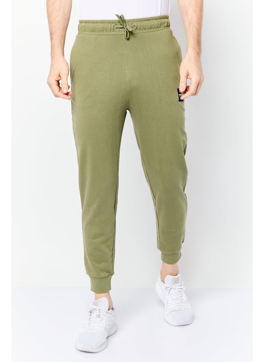 Paul Frank Men Regular Fit Brand Logo Sweatpant Pants, Olive  - Image 1