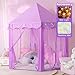 Senodeer Princess Tent for Girls Indoor with Rainbow Rug Star Lights Purple Play Tent for Kids Girls Toys for Indoor Princess Games - Image 4