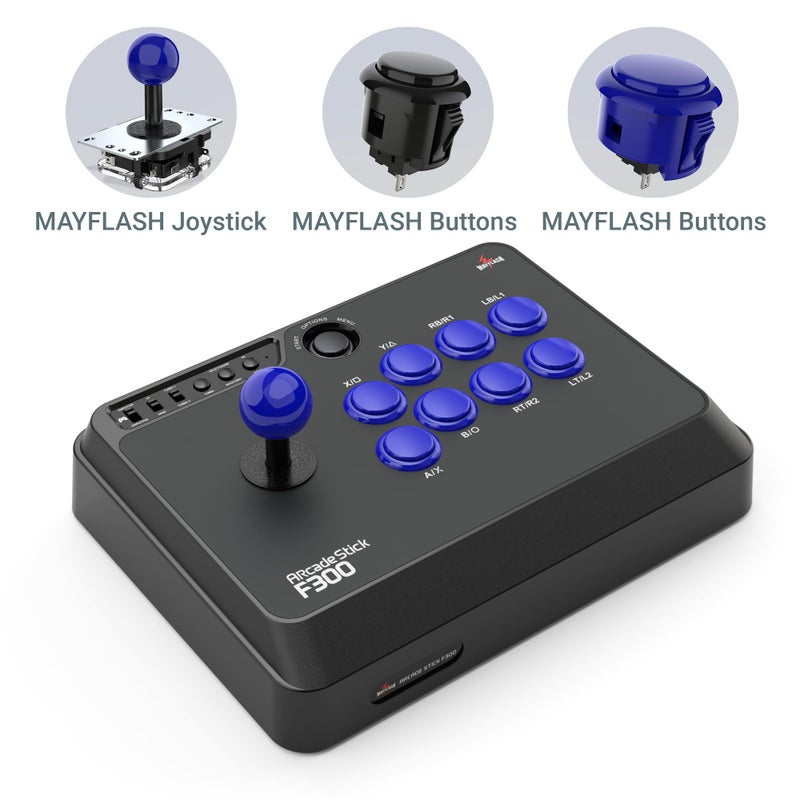 MAYFLASH F300 Arcade Fight Stick Joystick for Switch/Switch 2, PS4, PS3, Xbox Series S/X, Xbox One, Xbox 360, macOS, Windows, Steam Deck and more - Image 3