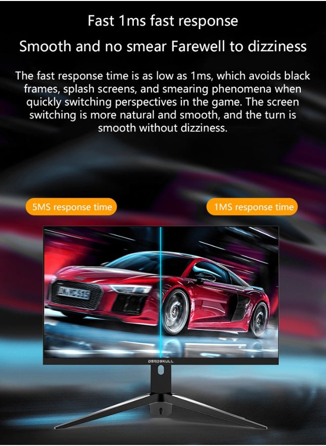 شاشة ألعاب منحنية مقاس 27 بوصة بدقة 2K QHD 2560 × 1440 ومعدل تحديث 144 هرتز ووقت استجابة 1 مللي ثانية AMD FreeSync (متوافق مع NVIDIA G-Sync)، لوحة IPS مع مكبر صوت مدمج