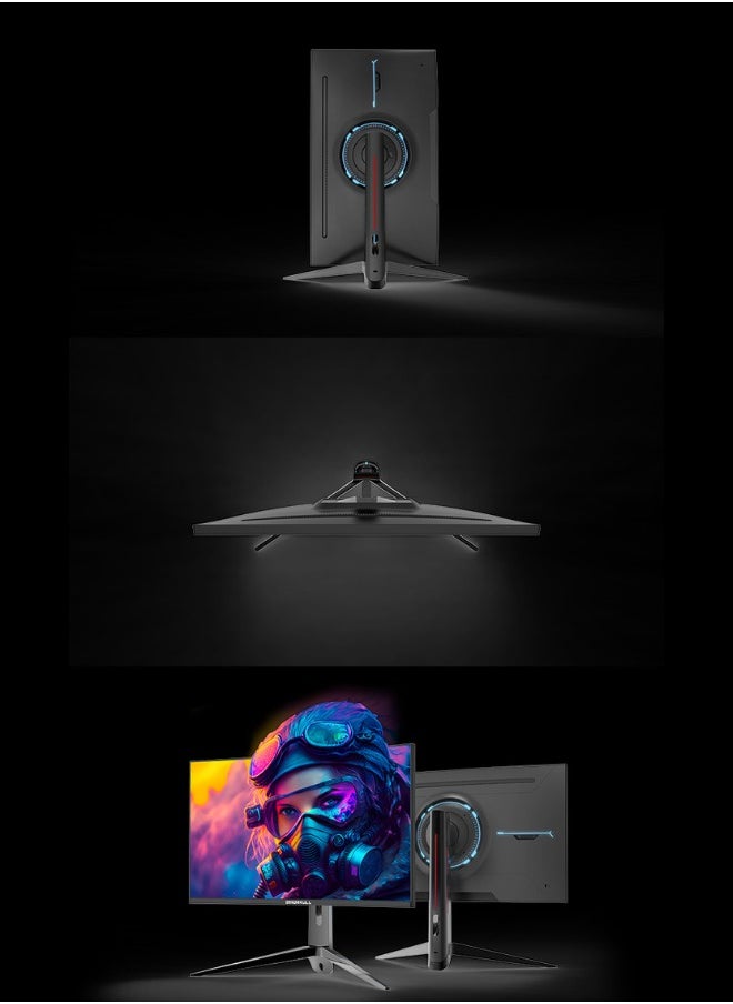 شاشة ألعاب منحنية مقاس 27 بوصة بدقة 2K QHD 2560 × 1440 ومعدل تحديث 144 هرتز ووقت استجابة 1 مللي ثانية AMD FreeSync (متوافق مع NVIDIA G-Sync)، لوحة IPS مع مكبر صوت مدمج