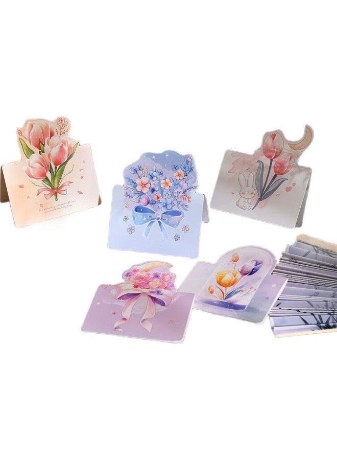 Kingdee Birthday Greeting Cards, 30 Pieces, 3D Flower Bouquet Cards, Birthday Gift Postcards, Qixi Valentine'S Day Decorative Cards, Blessing Cards, Confession Cards, High-End Feel - Image 1