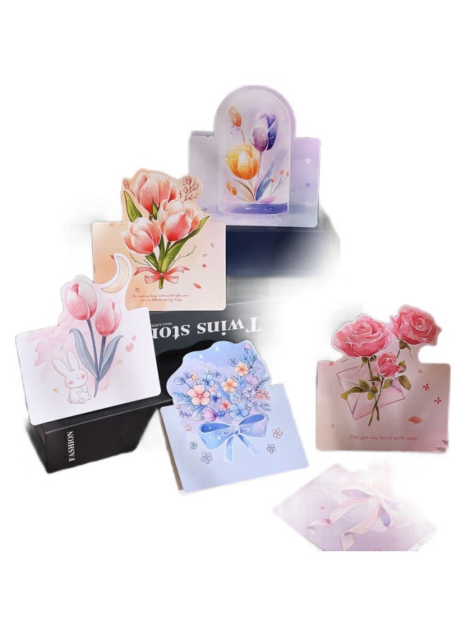 Kingdee Birthday Greeting Cards, 30 Pieces, 3D Flower Bouquet Cards, Birthday Gift Postcards, Qixi Valentine'S Day Decorative Cards, Blessing Cards, Confession Cards, High-End Feel - Image 2