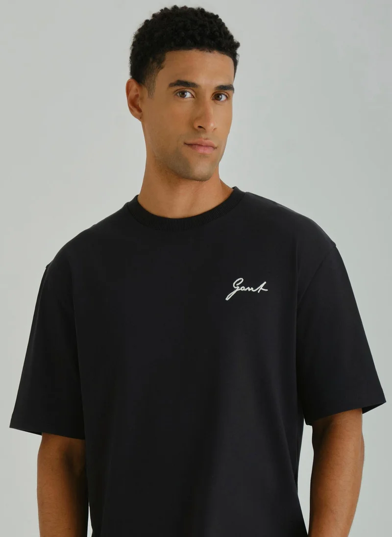 غانت Gant Ramadan Collection  Men's Black Ramadan Short Sleeve T-Shirt