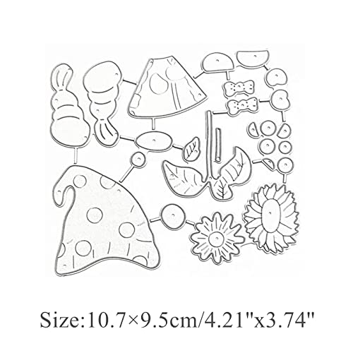 hinana 2Pcs Sunflower Gnome Frame Metal Die Cuts,Cute Flower Leaf Gnome Santa Cutting Dies Cut Stencils for DIY Scrapbooking Photo Decorative Embossing Paper Dies for Scrapbooking Card Making - Image 2