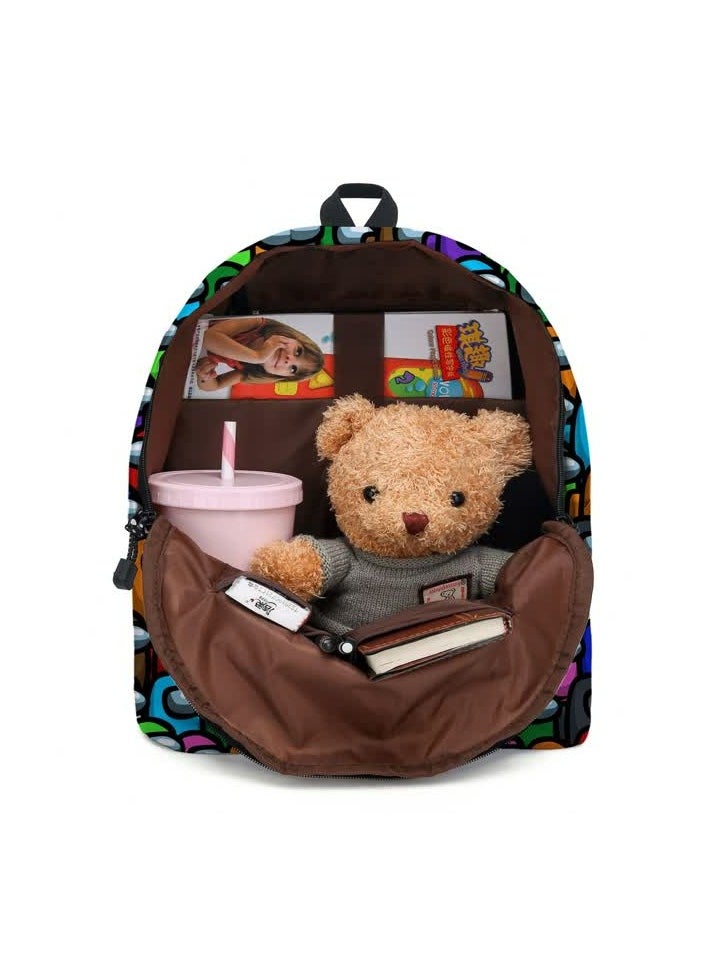 Spot among us three-piece school bag DIY space werewolf kill primary and secondary school students game peripheral backpack,D4 AMONG US08-3 SET