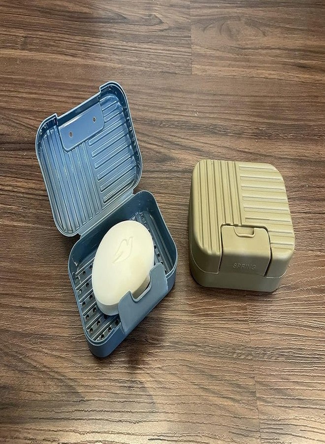 Keetly Soap Case Portable || Waterproof Leakproof Plastic || Soap Box Case Holder || for Outdoors Travel Home Use || Simple and Adjustable Soap Box for Unisex Blue, Green - Pack of 2 - Image 5