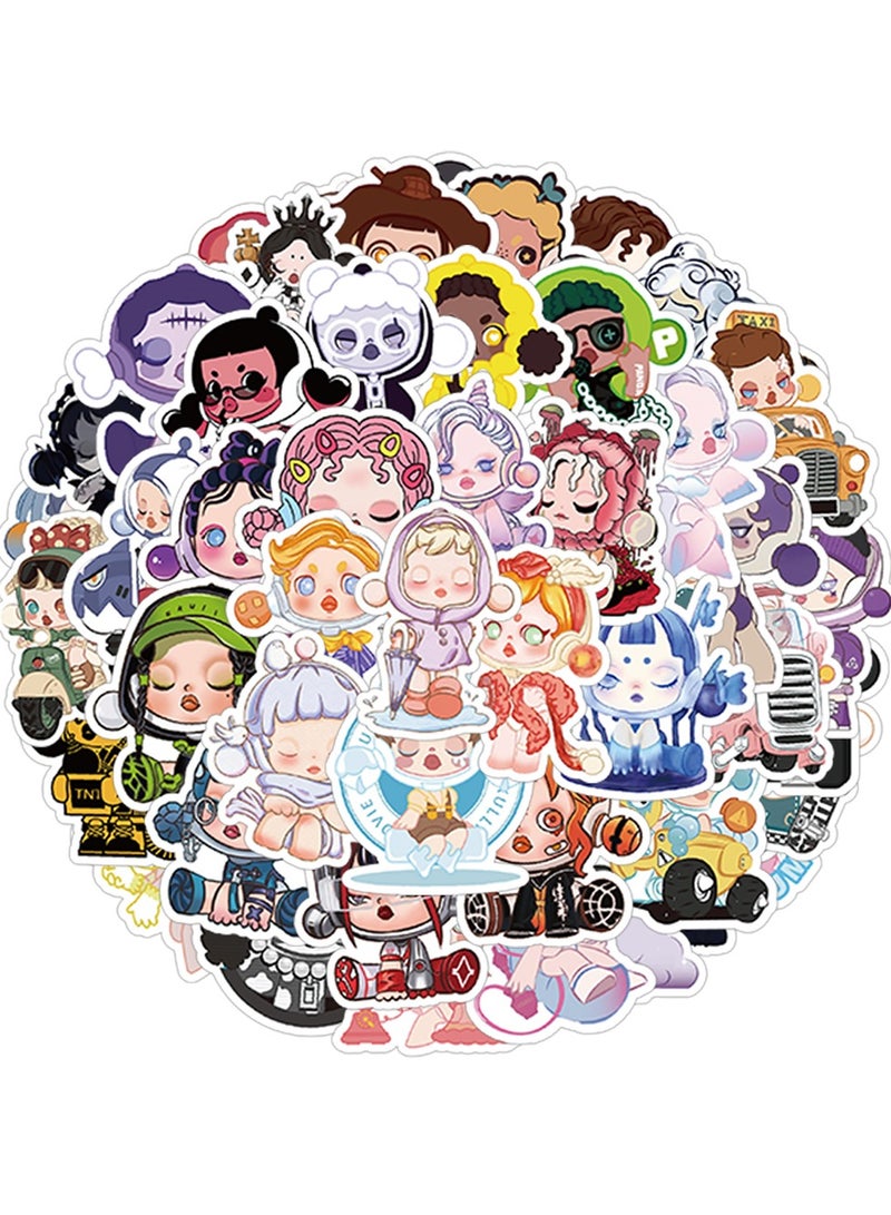 50-Piece Cartoon Stickers Waterproof Animal Vinyl Stickers for Laptop - Image 2