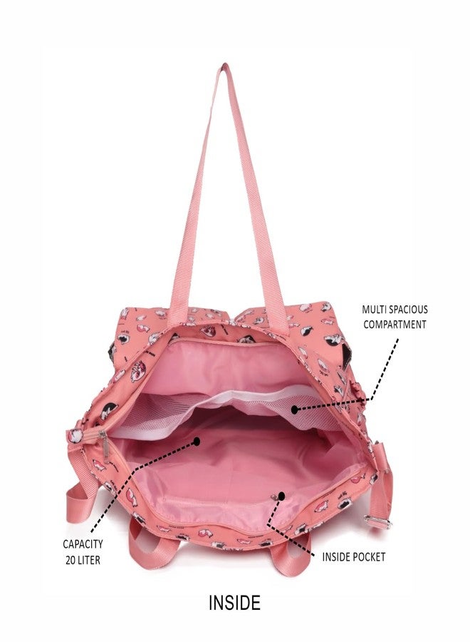 ASTRID Peach Multicompartment Diaper Bag With Mumma Pad For Women (Peach) - Image 4