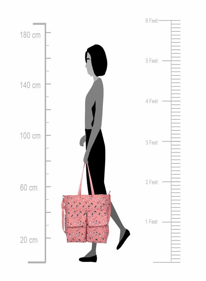 ASTRID Peach Multicompartment Diaper Bag With Mumma Pad For Women (Peach) - Image 5