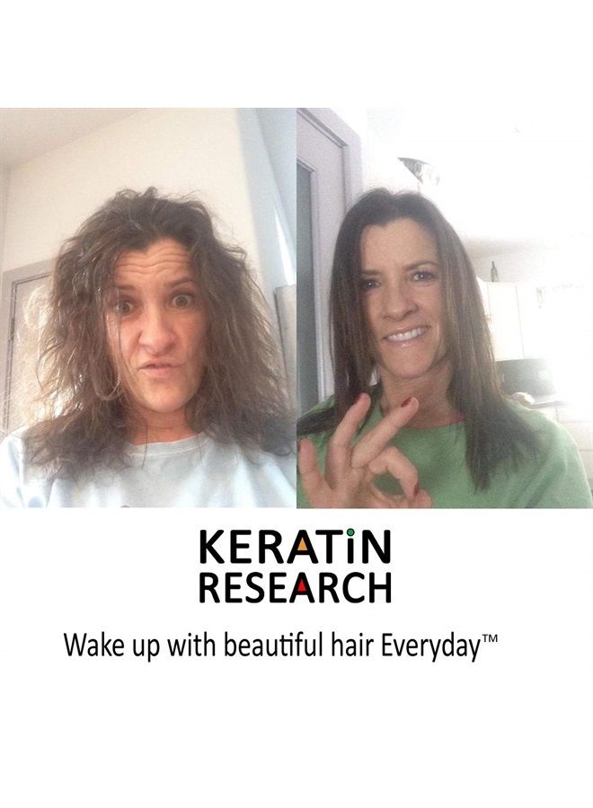 KERATIN RESEARCH تركيبة علاج الشعر بالكيراتين البرازيلي السريع، زجاجة 300 مل تحتوي على شامبو منقي 120 مل وفرشاة/مشط - Image 5