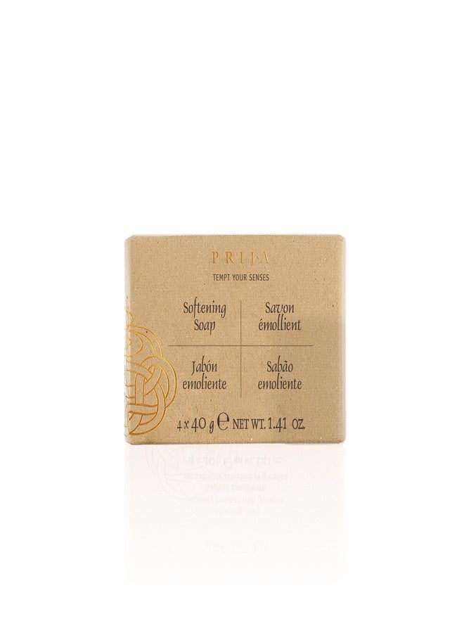 Prija Softening Soap Gift Pack Enriched with Vegetable Glycerin (4 Pack x 1.41 oz) - Maintain and Restore Skin Hydration - Vegan Friendly - Dermatologically Tested - 100% Recycled Paper - Image 5