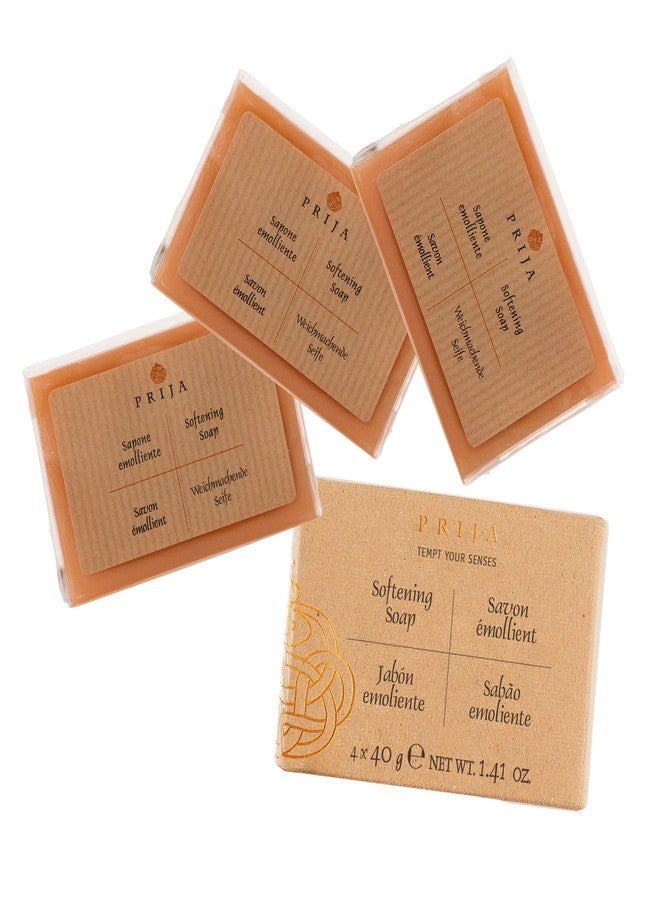 Prija Softening Soap Gift Pack Enriched with Vegetable Glycerin (4 Pack x 1.41 oz) - Maintain and Restore Skin Hydration - Vegan Friendly - Dermatologically Tested - 100% Recycled Paper - Image 4