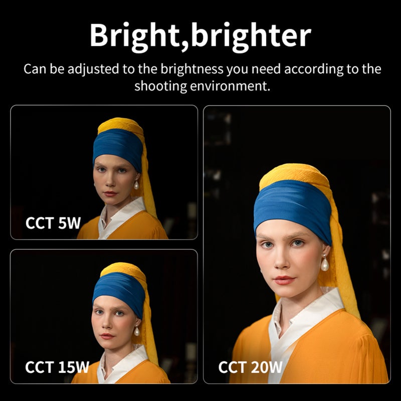 Zhiyun Pocket Fill Light 20W High-Power Output Professional Dimming - RGB Lighting Effects with Music Mode Color Temperature Control for Photography - Image 4