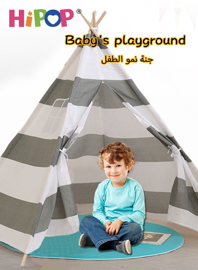 HIPOP Play House Tent for Kids,Breathable and Foldable,Children Indoor Playhouse 160*160*140cm - Image 2