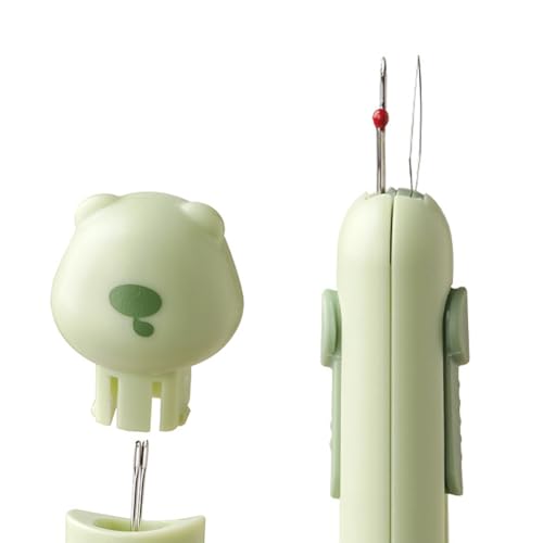Hodaqe 3 in 1 Needle Threader Tool Set with 2 Needle, Sewing Needle Threader, DIY Needle Threader Hand Machine Sewing Tool with Seam Ripper for Sewing Crafting,Needle Thread Inserter (Green, 1pcs) (Green) - Image 4
