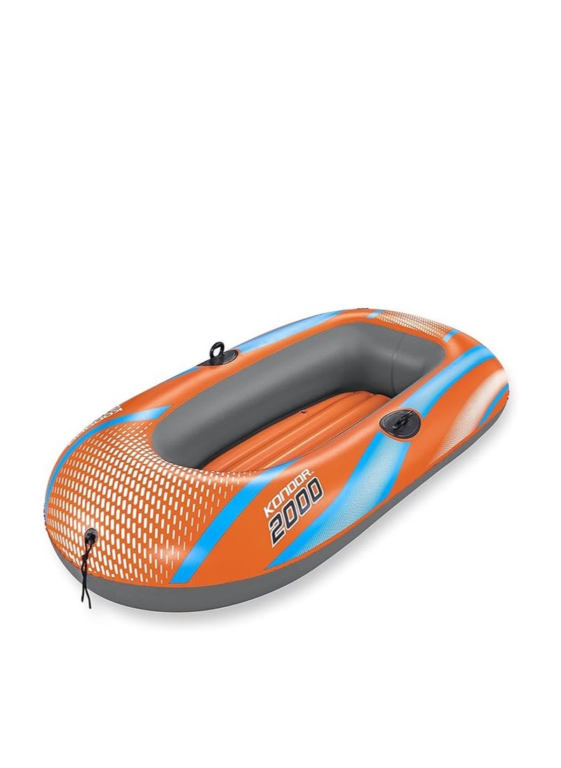 Kondor Bestway Kondor 2000 Raft – Durable Inflatable Boat for Pool and Water Fun Spacious and Comfortable: Designed to comfortably fit 2 people, offering ample space for lounging or cruising in the water.  - Image 1
