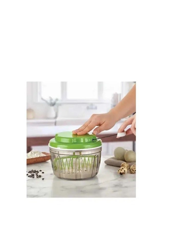 ماركة غير محددة محضر طعام 3 في 1، محضر طعام، خلاط دوار للسلطة، قطاعة طعام، قطاعة خضروات ومكبس، خلاط قوي محمول باليد للسلطة والحمص  H  - Image 2