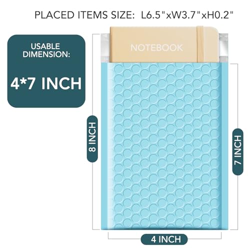 Metronic Light Blue Bubble Mailers 4x8 50Pack Small Bubble Mailers, Self-Seal Padded Envelopes, Padded mailers for Shipping, Packaging for Business Usable Size 4x7 - Image 2