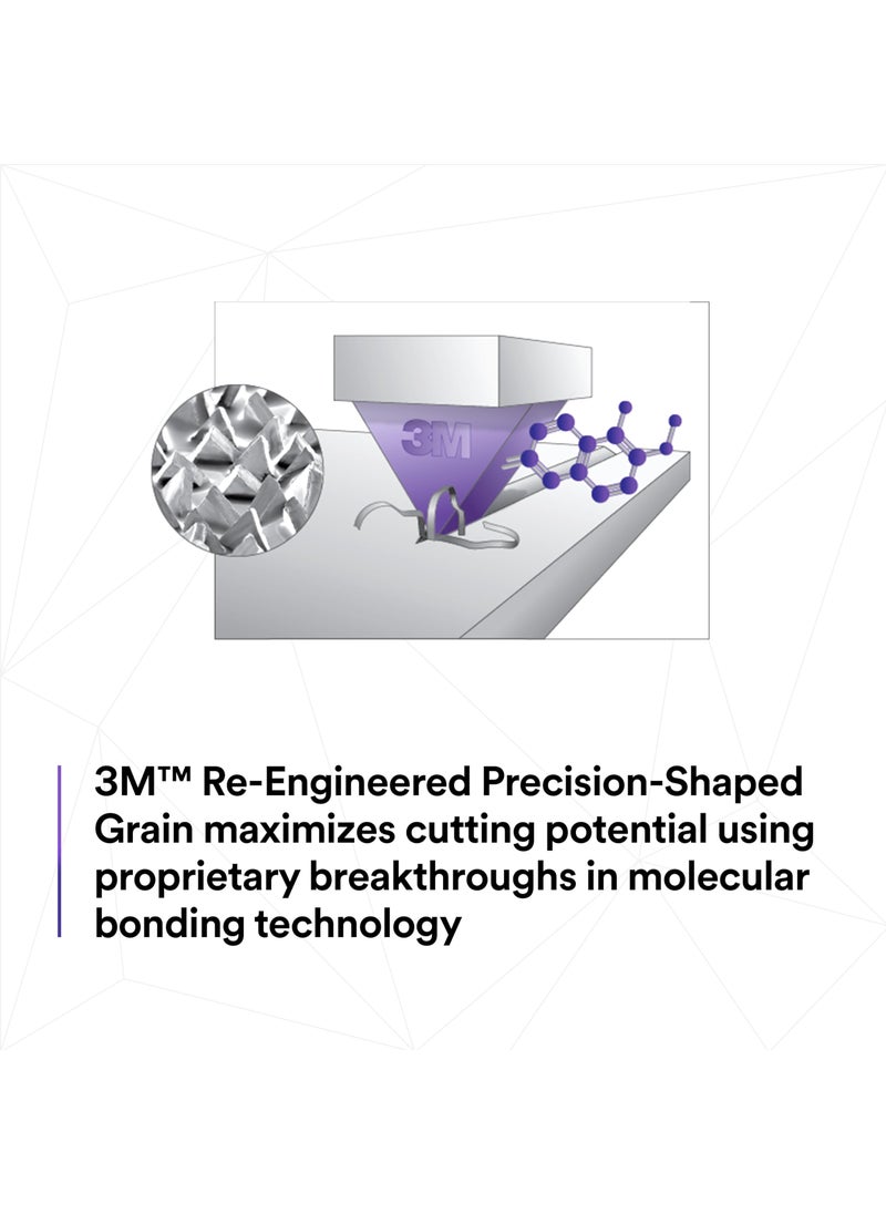 3M 3M Cubitron 3 Cut and Grind Wheel, 90020, 36+, T27, 6 in x 5/32 in x 5/8 in-11, Pack of 10, ANSI, Longer Life, Faster Cut, Back-Gouging, Fillet Weld Removal, Cutting, Grinding  - Image 4