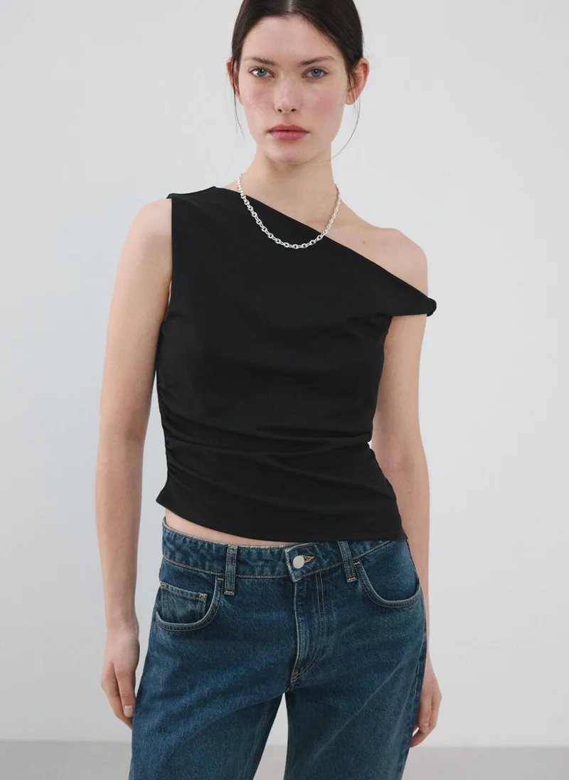مانجو Asymmetrical fitted top