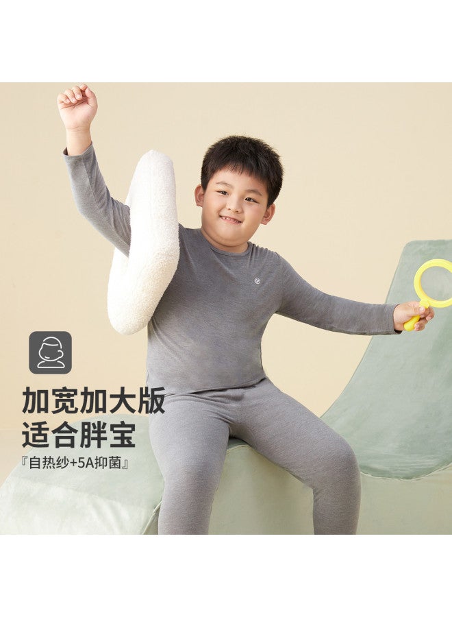 Long time companion 5a Antibacterial & Anti-mite Thermal Underwear Set For Boys & Girls - Wide & Plus Size - Image 2
