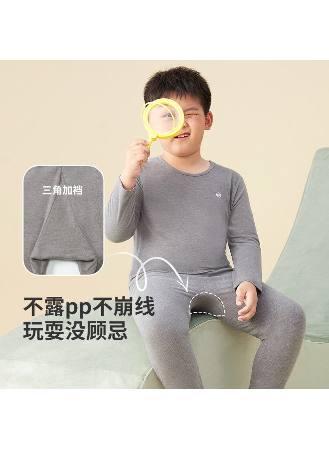 Long time companion 5a Antibacterial & Anti-mite Thermal Underwear Set For Boys & Girls - Wide & Plus Size - Image 4