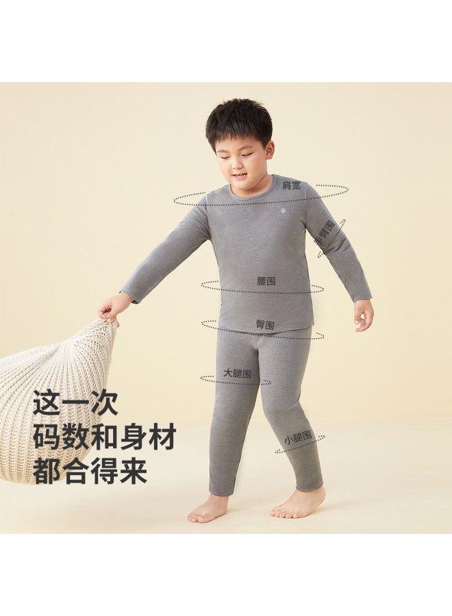 Long time companion 5a Antibacterial & Anti-mite Thermal Underwear Set For Boys & Girls - Wide & Plus Size - Image 3