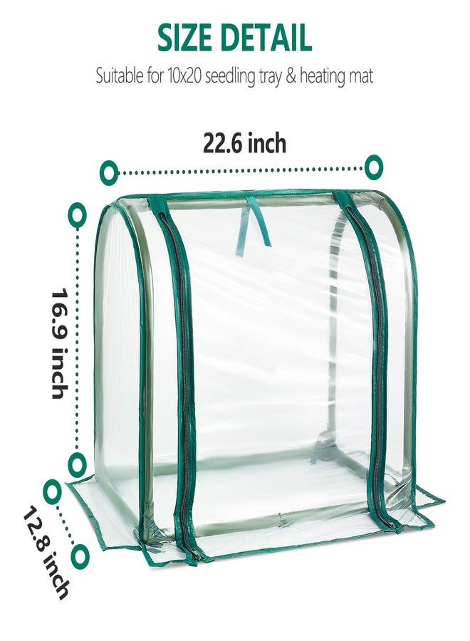 SUMGROW Mini Tabletop Garden Greenhouse 23x12x16.5 Inches Nursery Plant Cover Tent Humidity Domes for Indoor and Outdoor Home Gardening Germination and Seedling Propagation - Image 4