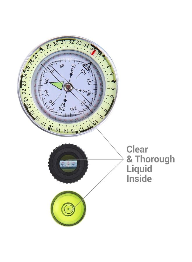 LAMAY Compass Hiking Survival | Lensatic Military Sighting Orienteering Compass | Backpacking Navigation Compass | Boy Scout Compass for Kids | Professional Compass for Hiking Camping Hunting - Image 2