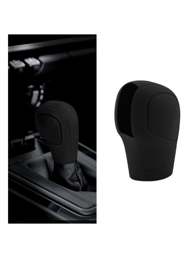 Car Gear Shift Knob Cover, Universal Protect Accessories, Silicone Automatic Protector for Most Cars (K1, Black) - Image 1