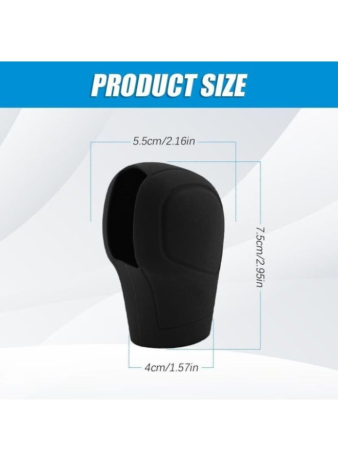 Car Gear Shift Knob Cover, Universal Protect Accessories, Silicone Automatic Protector for Most Cars (K1, Black) - Image 5