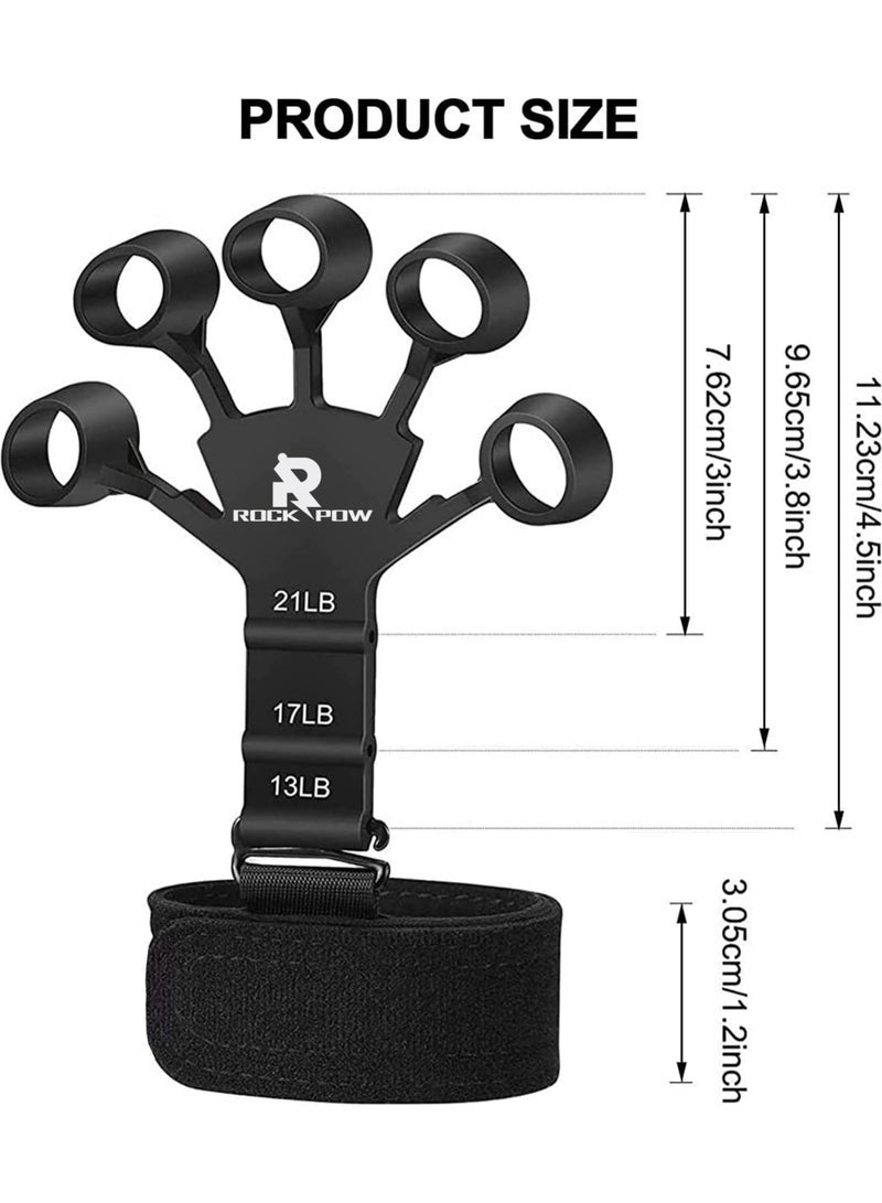 كابتن تيك قطعتان من مقوي قبضة اليد ، جهاز تمرين الأصابع القابل للتعديل وقبضة نقالة الأصابع ، شريط مقاومة الأصابع ، تدريب تمديد انثناء الأصابع ، يخفف آلام المعصم والإبهام (قطعتان) - Image 4