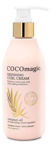 Cocomagic Defining Curl Cream  Extra Frizz Control  Protects Against Split Ends and Breakage  Paraben Free Cruelty Free Made in USA 8 oz