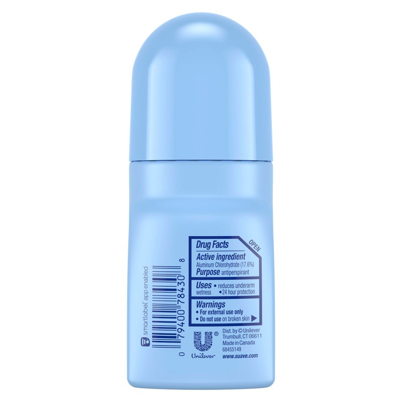 Suave Roll-On Deodorant for Women, Powder Fresh Scent â€“ Antiperspirant Deodorant with 24H Sweat & Odor Protection, 2.7 Oz - Image 2