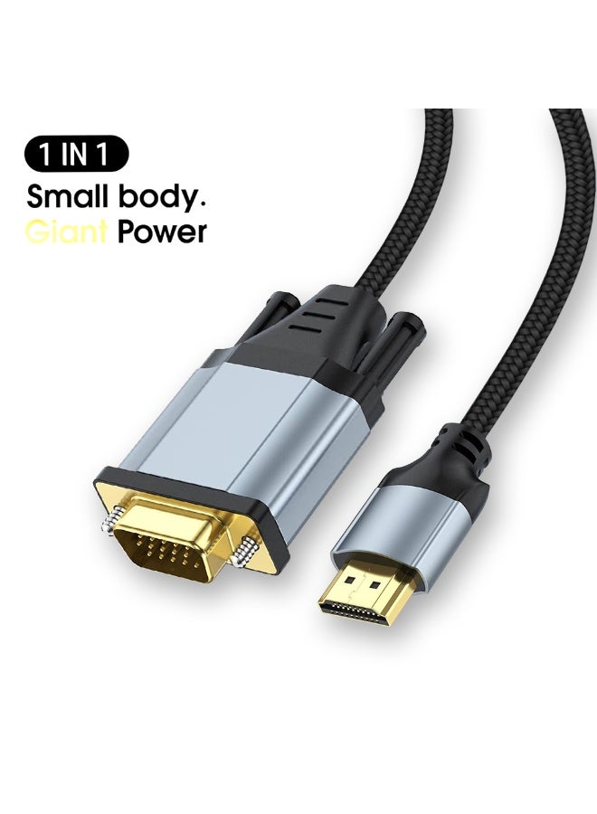 igeekwell HDMI to VGA Adapter Cable 10FT [Metal Case, Nylon Cable] 1080P@60Hz HDMI Male to VGA Male Uni-Directional Braided Cord for Computer, Laptop, Monitor, Roku, Xbox, Graphics Card More,（3M,1PACK） - Image 3