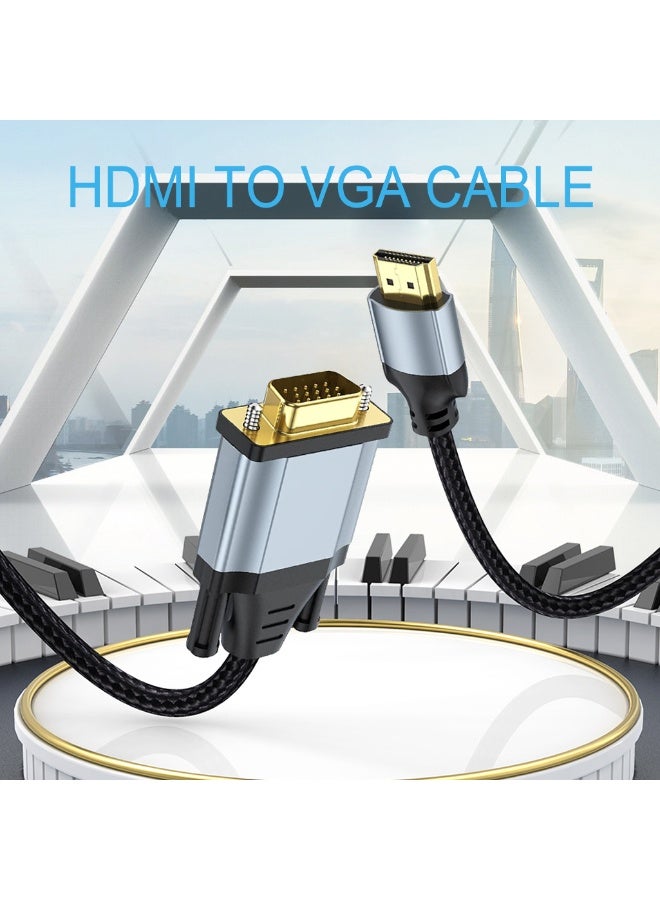 igeekwell HDMI to VGA Adapter Cable 10FT [Metal Case, Nylon Cable] 1080P@60Hz HDMI Male to VGA Male Uni-Directional Braided Cord for Computer, Laptop, Monitor, Roku, Xbox, Graphics Card More,（3M,1PACK） - Image 4