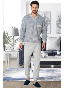 Mecit Pijama Mecit 2766 Gray Plus Size Men's Pajama Set 