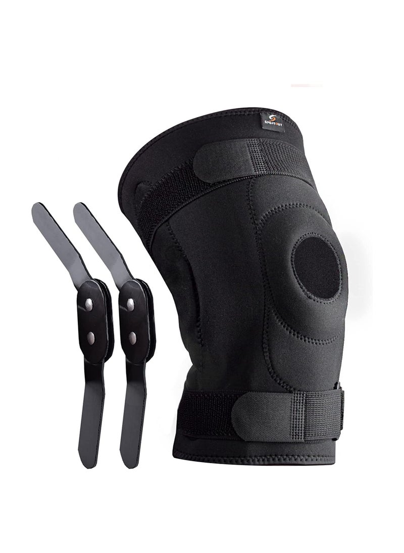 SYOSI Adjustable Aluminum Hinged Knee Brace Support for Sports, Ideal for Men and Women, Removable Design for Comfort  - Image 1