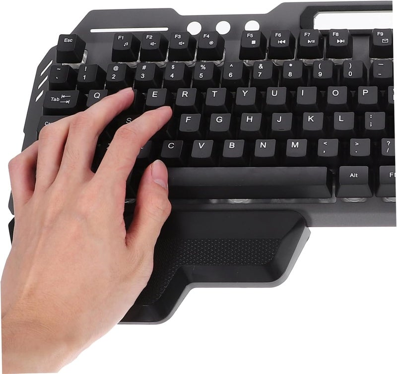 Wired Backlit Gaming Keyboard USB Full Size 104-key LED Keyboard for PC Gaming and Office Use Ergonomic Design Computer Game Hardware - Image 4