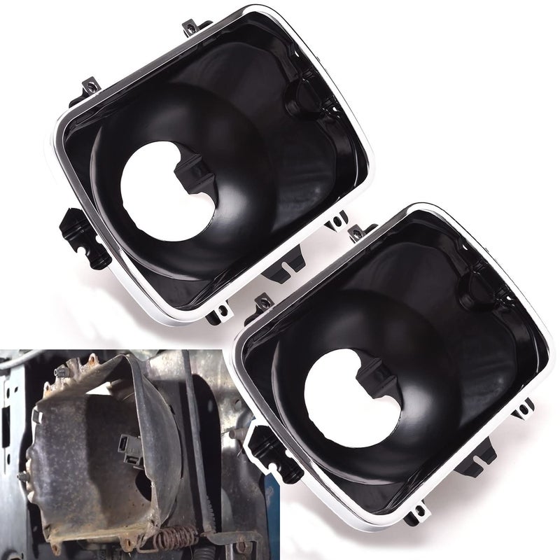 RJSPHH 42437 Headlight Bucket Kit, 5X7 Headlight Support Bracket Mounting Kit Compatible with Chevrolet Express GMC Savana 1500 2500 3500 Sâ€Žafari Yukon Topkick Chevy Exprress 4500 K10 K20 K30(2PCS) - Image 1
