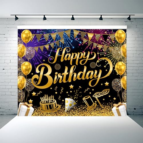 Party Baazaar Happy Birthday Backdrop | Backdrop for Birthday Decoration | Theme Banner for Kids (Pack of 1, Multicolor, Size: 5x4 Feet) - Image 1