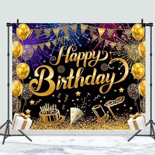 Party Baazaar Happy Birthday Backdrop | Backdrop for Birthday Decoration | Theme Banner for Kids (Pack of 1, Multicolor, Size: 5x4 Feet) - Image 2