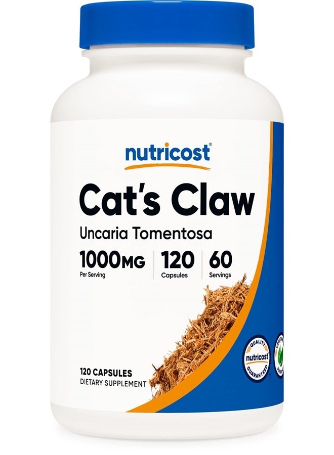 Nutricost Cat's Claw 1000mg, 120 Capsules - Vegetarian Caps, Non-GMO and Gluten Free, 60 Servings - Image 1