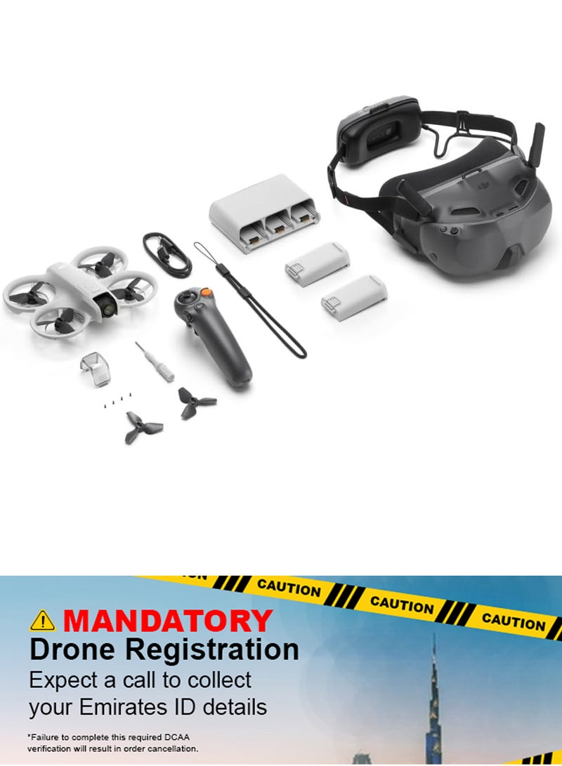 DJI Neo Motion Fly More Combo, Mini Drone with 4K UHDCamera for Adults, 135g Self Flying Drone with RC Motion 3 and 3 Batteries,MOIAT Certified - UAE Version with DJI Official Warranty Support - Image 1