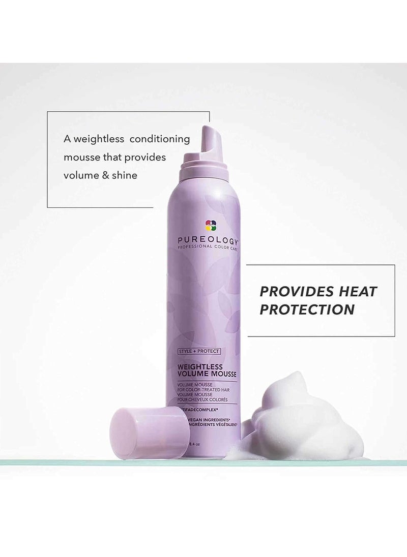 PUREOLOGY - Pureology | Clean Volume Weightless Mousse | All-day Root Lift | For Fine, Color Treated Hair | Vegan - Image 1